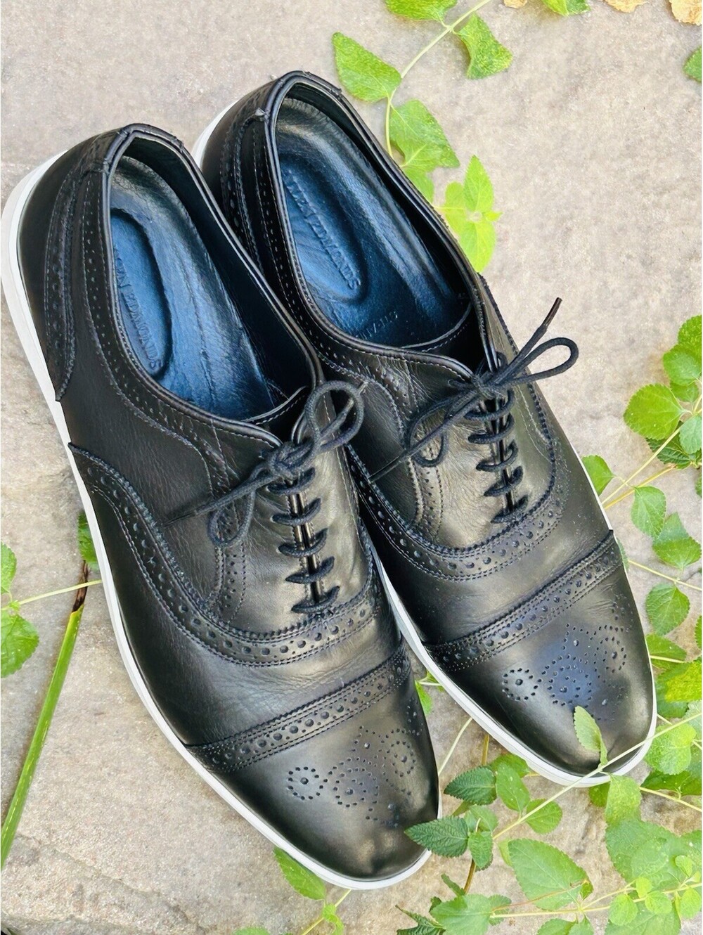Allen Edmonds Strand Oxford Dress Sneaker Shoe Black Leather Wingtip 13 EEE 3E